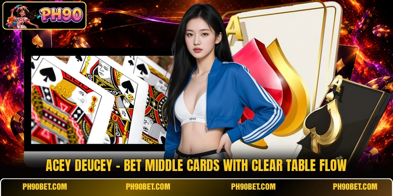 Acey Deucey - Bet Middle Cards With Clear Table Flow