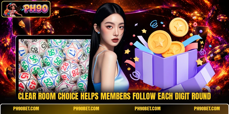 Clear room choice helps members follow each digit round Clear room choice helps members follow each digit round