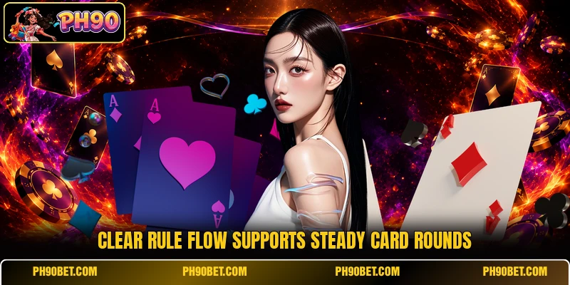 Clear rule flow supports steady card rounds Clear rule flow supports steady card rounds