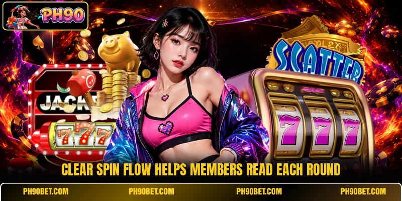 Clear spin flow helps members read each round Clear spin flow helps members read each round