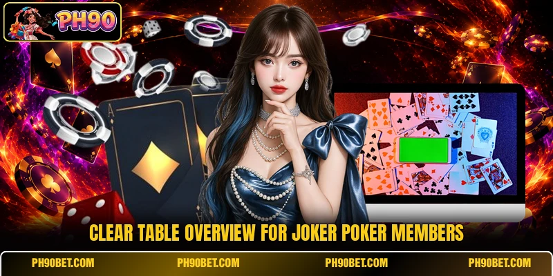 Clear table overview for Joker Poker members Clear table overview for Joker Poker members