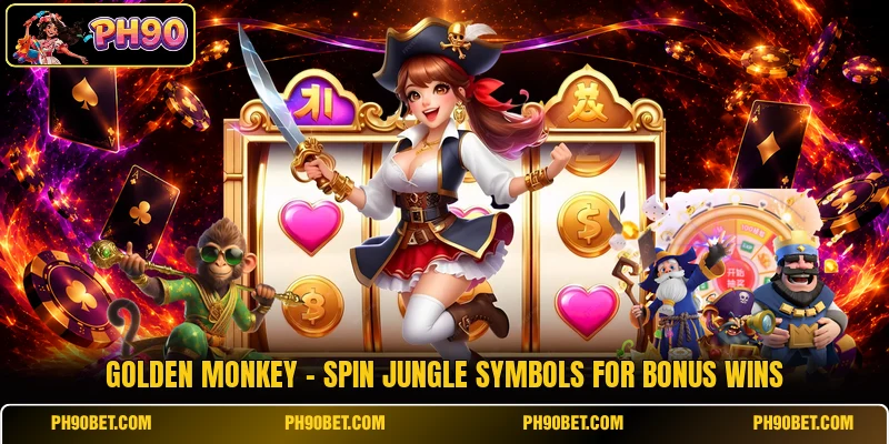 Golden Monkey - Spin Jungle Symbols For Bonus Wins