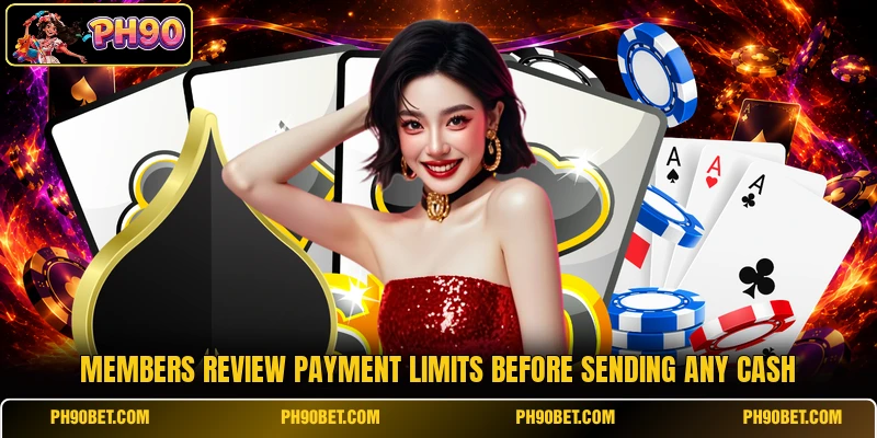 Members review payment limits before sending any cash