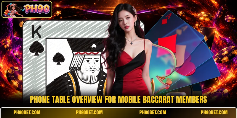 Phone table overview for Mobile Baccarat members Phone table overview for Mobile Baccarat members