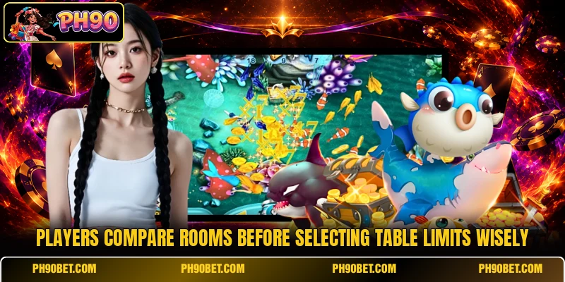 Players compare rooms before selecting table limits wisely Players compare rooms before selecting table limits wisely