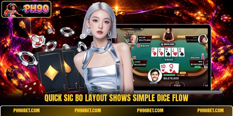 Quick Sic Bo layout shows simple dice flow Quick Sic Bo layout shows simple dice flow