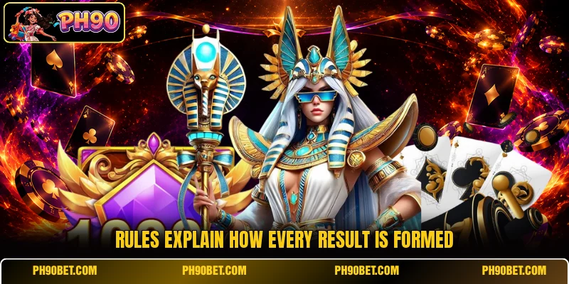 Rules explain how every result is formed Rules explain how every result is formed