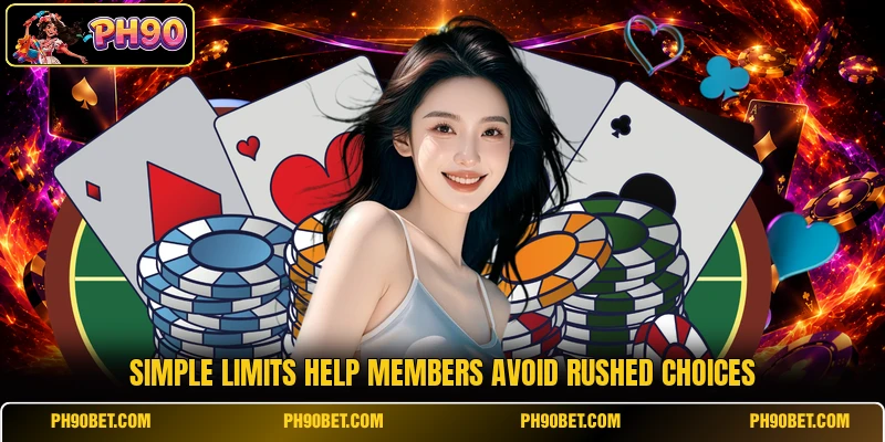 Simple limits help members avoid rushed choices Simple limits help members avoid rushed choices