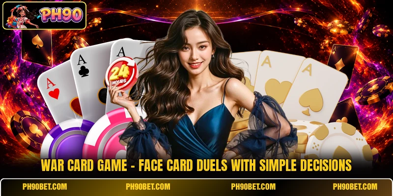War Card Game - Face Card Duels With Simple Decisions